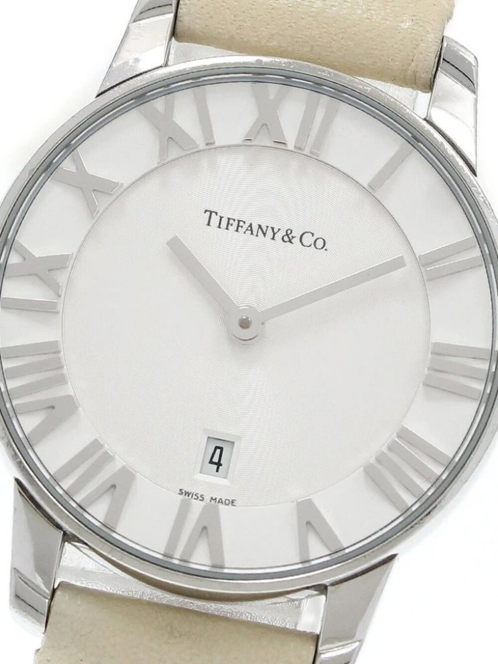 TIFFANY&Co. Atlas Dome Z1830.11.10A21A52A Date Silver Dial Quartz Ladies